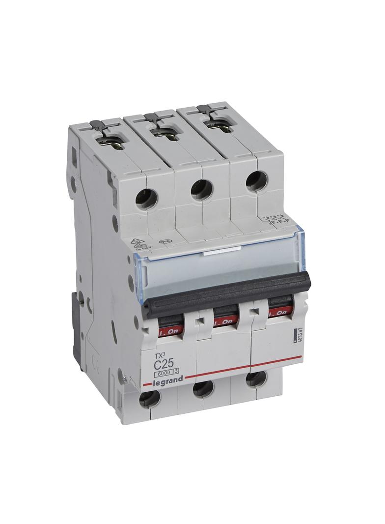 WYŁĄCZNIK NADPRĄDOWY S 303 3P C 25A 6000A SERII TX3, Legrand