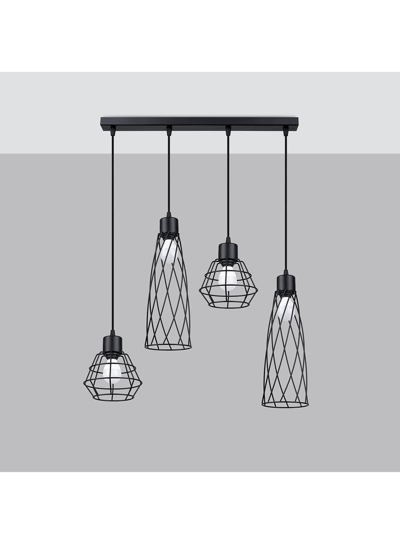 Sollux Lampa wisząca SUBA 4L czarna SL.1167