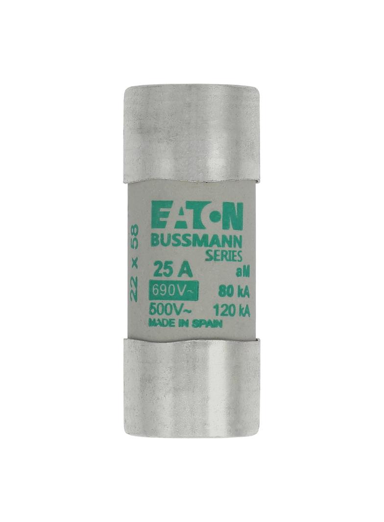 CYLINDRICAL FUSE 22 x 58 25A AM 690V AC Wkładka cylindryczna 22 x 58mm 25A AM 690V AC C22M25 EATON