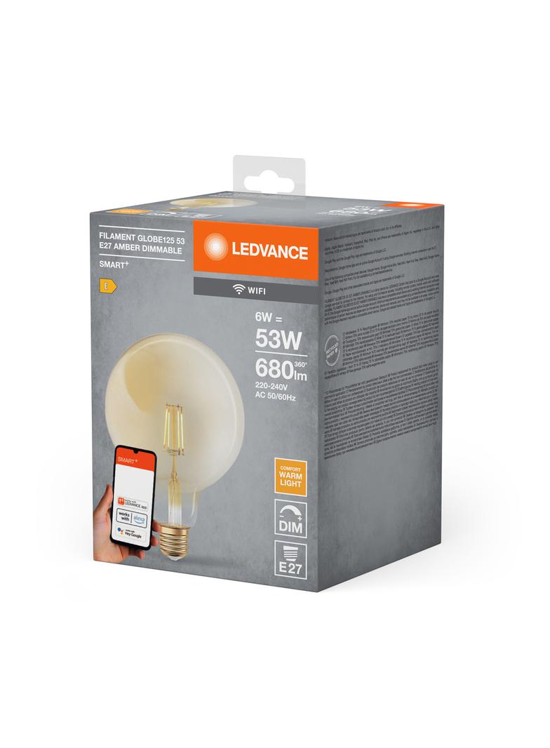 Lampa LED SMART+ WiFi CL Globe125 Gold DIM 53  6W/824 E27