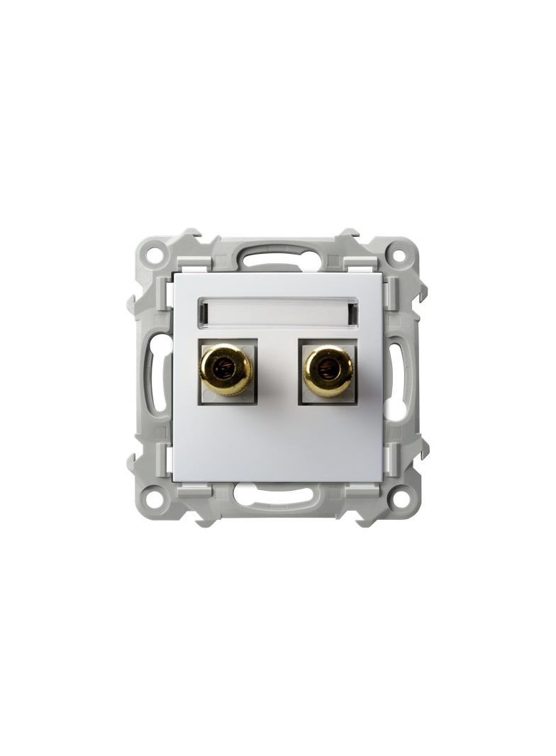 SZAFIR Gniazdo głośnikowe pojedyncze - kolor biały GGN-1Z/m/00