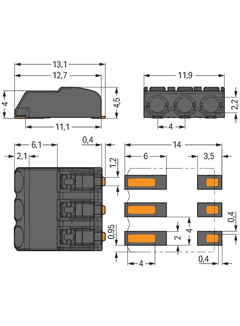 listwa zaciskowa SMD /750szt./ WAGO