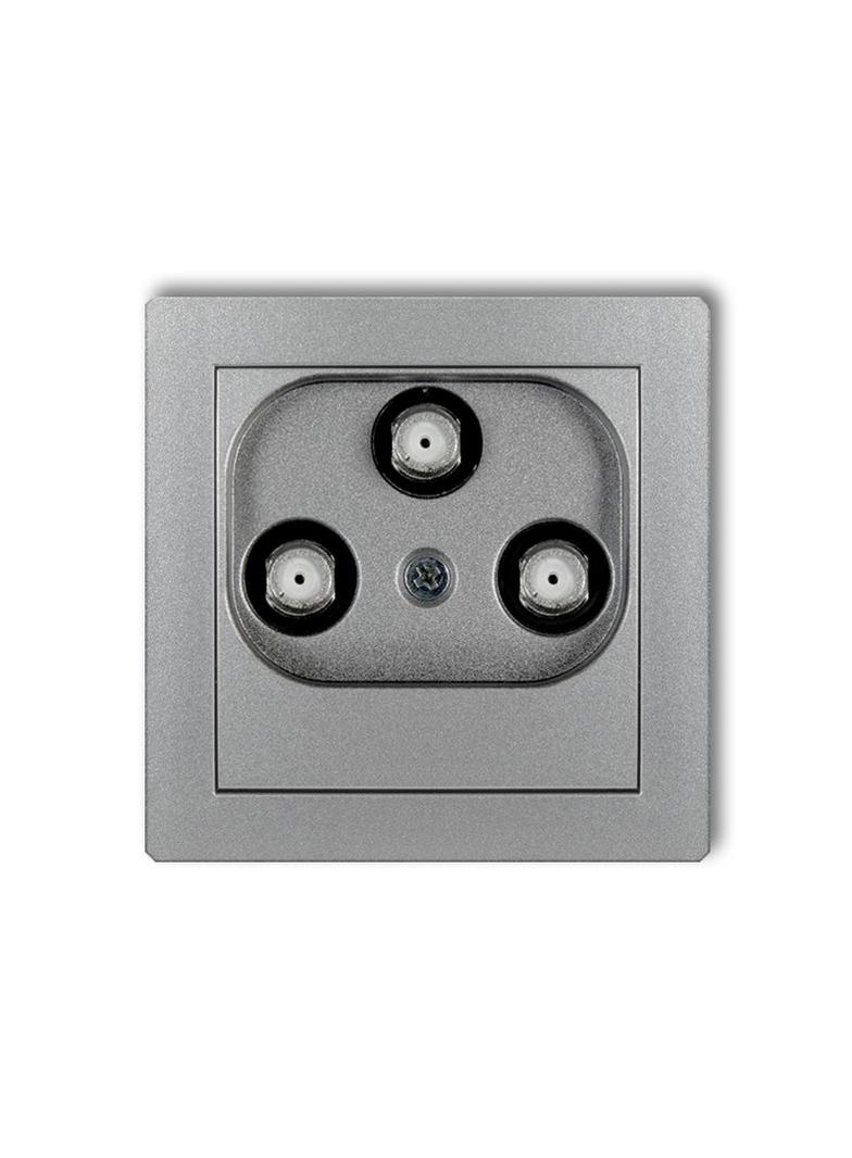 DECO Mechanizm gniazda multimedialnego 3F DATA (UPC) srebrny metalik