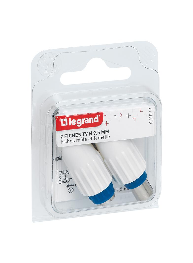 1 WTYK MĘSKI + 1 WTYK ŻEŃSKI Z WYJŚCIEM PROSTYM, Legrand