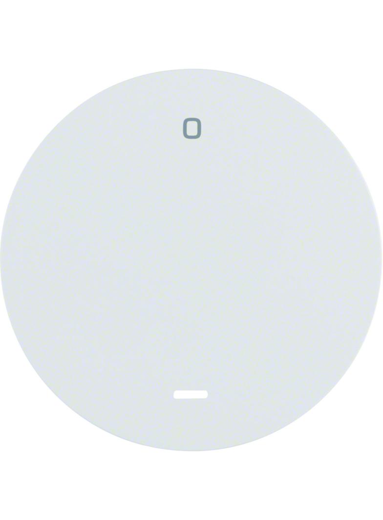 BERKER Q.x Klawisz z pomarańczową soczewką z nadrukiem 0 aluminium aksamit 16246084 16242089 HAGER