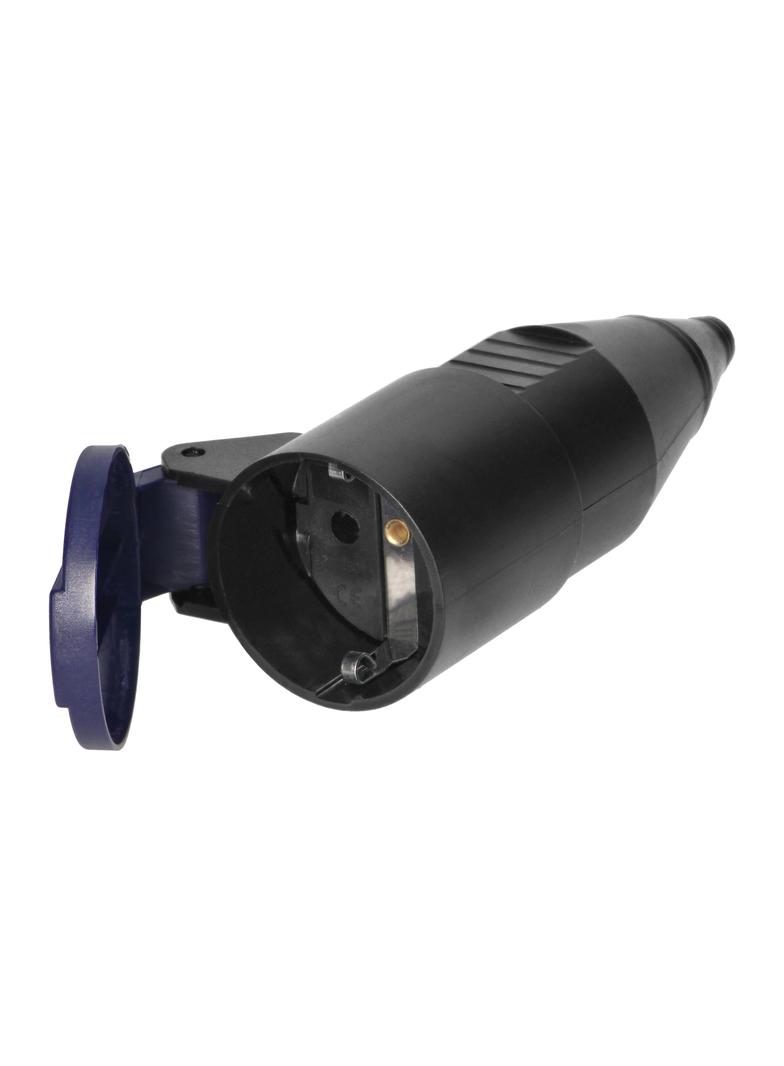 Gniazdo warsztatowe z klapką Schuko czarny OR-AE-13257(GS) ORNO