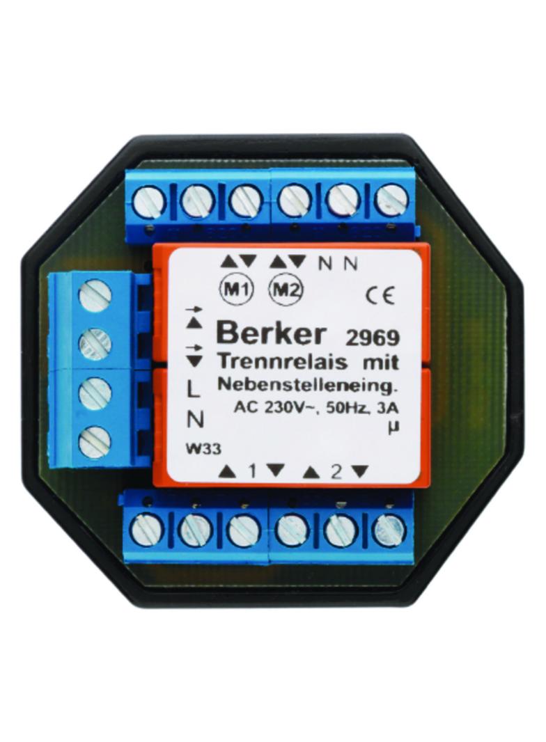 BERKER Przekaźnik rozdzielający z dodatkowymi wejściami sterującymi mechanizm 2969 HAGER