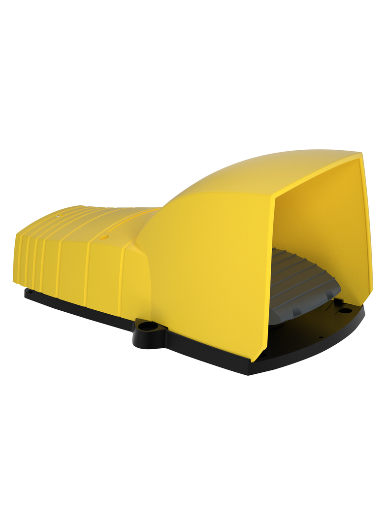 Harmony XPE Łącznik nożny pojedynczy z osłoną żółty 1 NC+1 NO plastikowy XPEY310