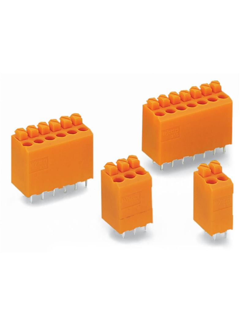 blok zaciskowy do płytek drukowanych 3-bieg. pomarańczowy raster 3,81 mm