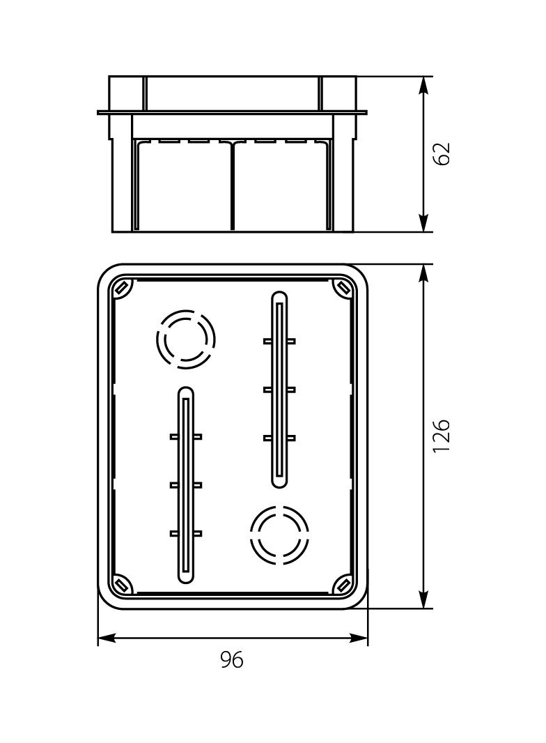 PUSZKA PODTYNKOWA PP/T-(96x126x60,5) OPATÓWEK