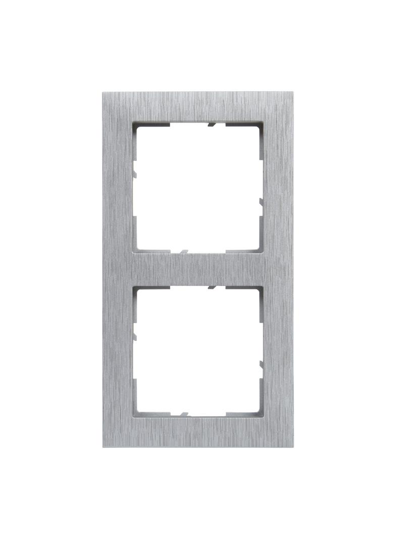 SUNO - Ramka - 2x, Aluminium szczotkowane, Legrand