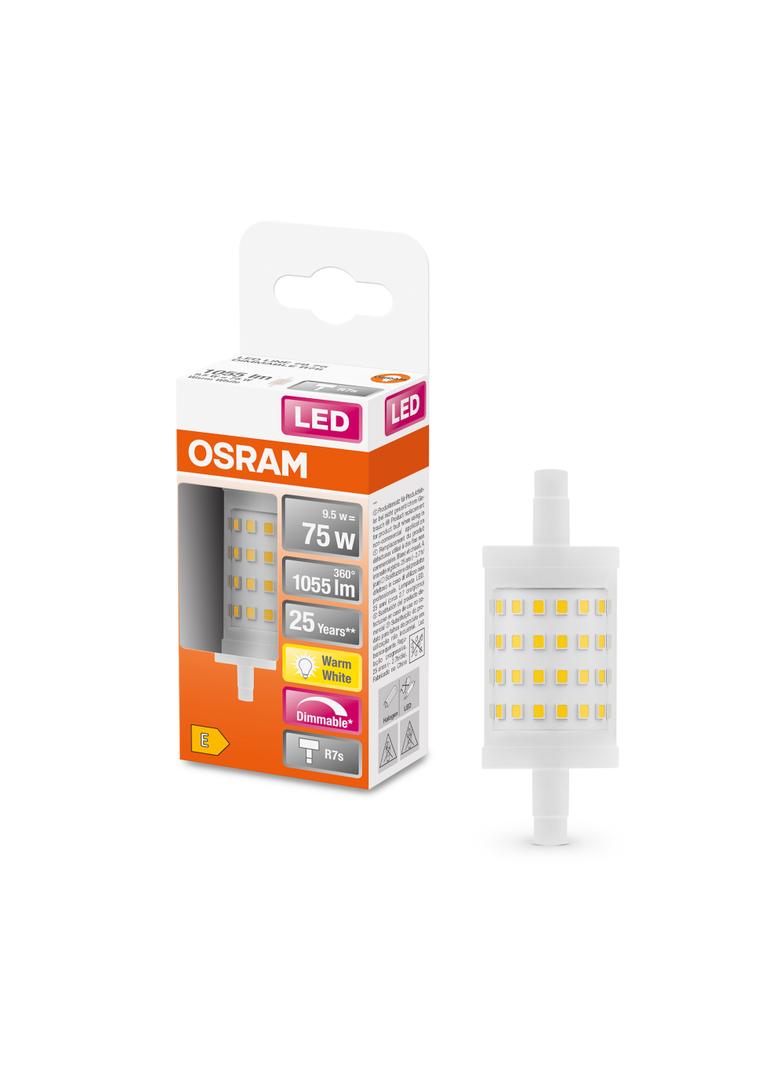 LED LINE 78mm 75D 9,5W 827 230V R7S 6X1 LEDVANCE