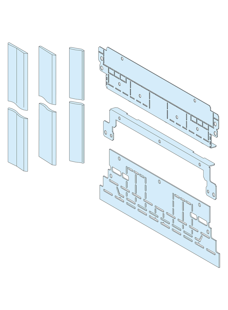 Rozdzielnice PrismaSet, boczna przegroda Formy 2 do pionowych szyn bocznych