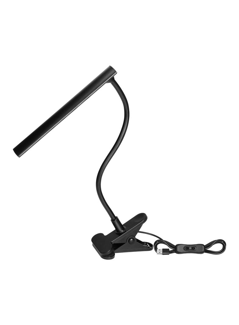 TERI II LED, lampka biurkowa z klipsem, 5W, 260lm, 4000K, czarna