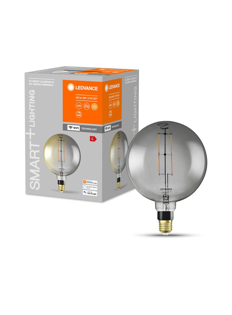Lampa LED SMART+ WiFi CL Globe200 Smoke DIM 37  6W/825 E27