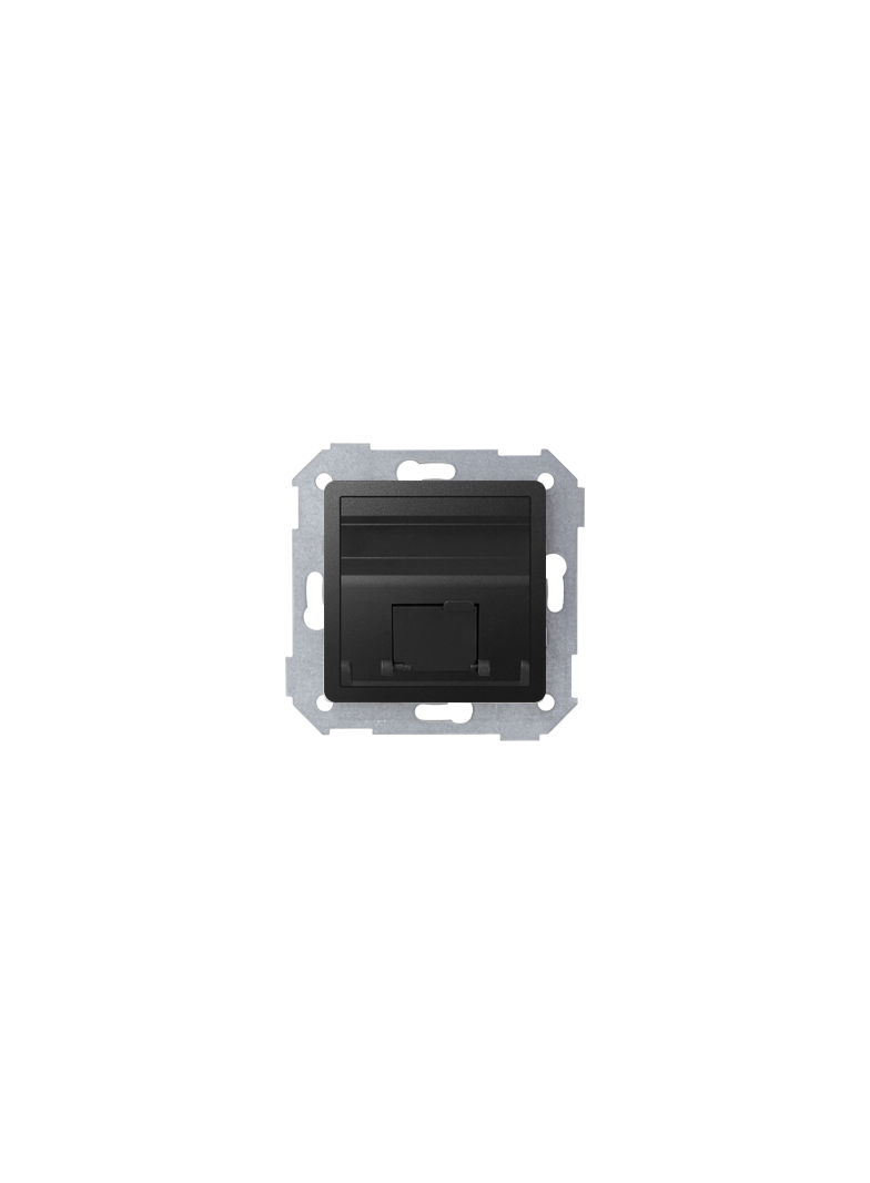 Simon 82 Pokrywa 1x gniazdo RJ45 skośna z żaluzją . !Wymagany adapter 75001-39 grafit 82578-38 KONTAKT