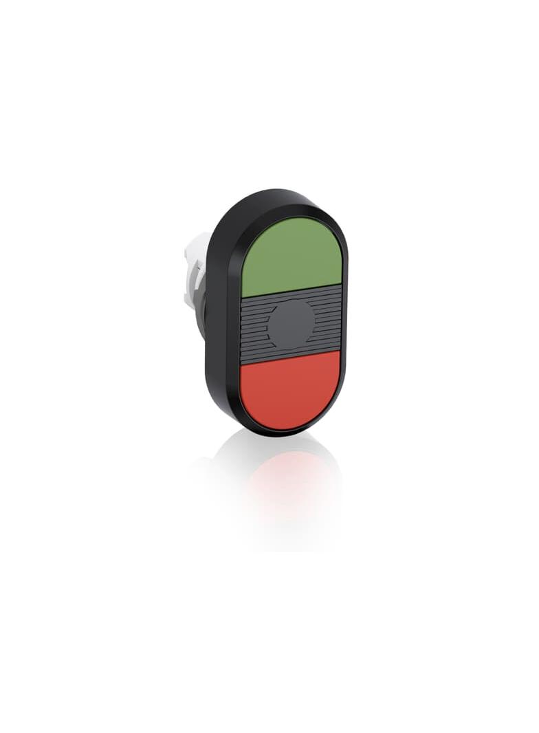 Przycisk podwójny niepodświetlany bez tekstu czarne pole MPD1-11B