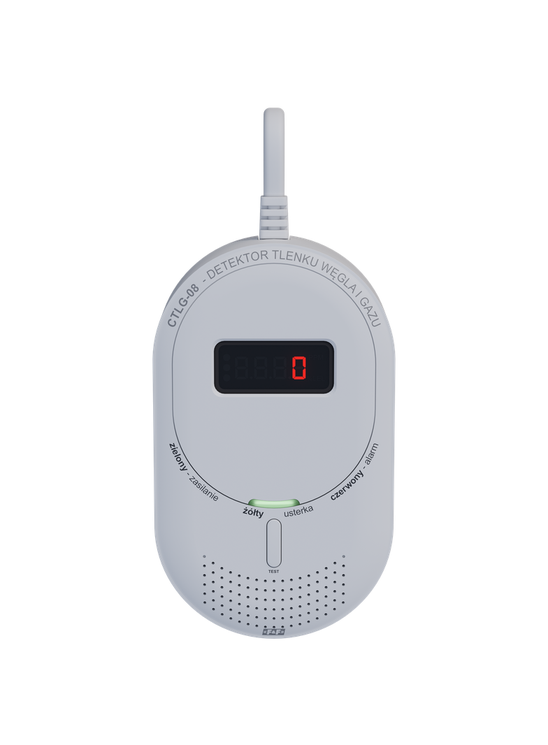 Detektor tlenku węgla i gazu CTLG-08 F&F