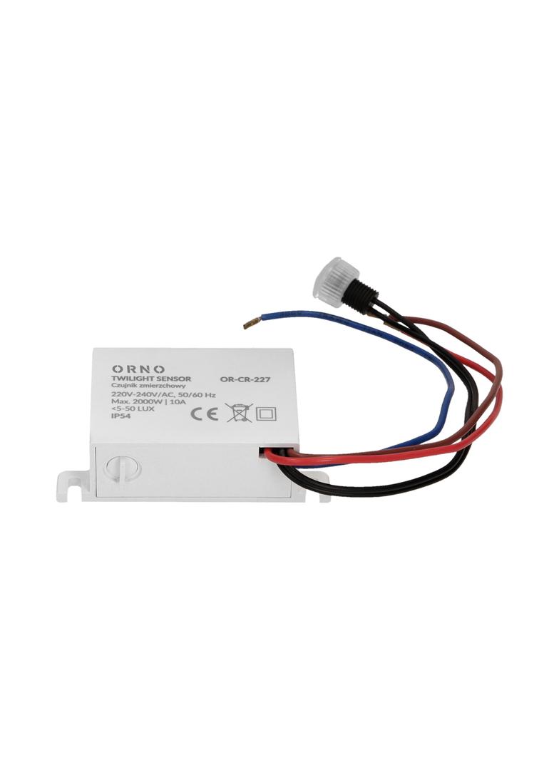 Czujnik zmierzchowy z hermetyczną zewnętrzną sondą, IP54, mini, 2000W OR-CR-227 ORNO