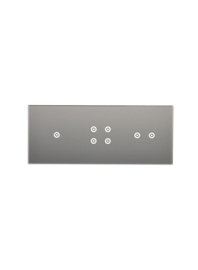 Simon 54 Touch Panel dotykowy S54 Touch 3 moduły 1 pole dotykowe + 4 pole dotykowe + 2 pola dotykowe poziome srebrna mgła DSTR3142/71 KONTAKT