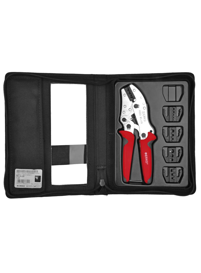 Praska ręczna z kompletem matryc (praska + 5szt matryc + opakowanie)