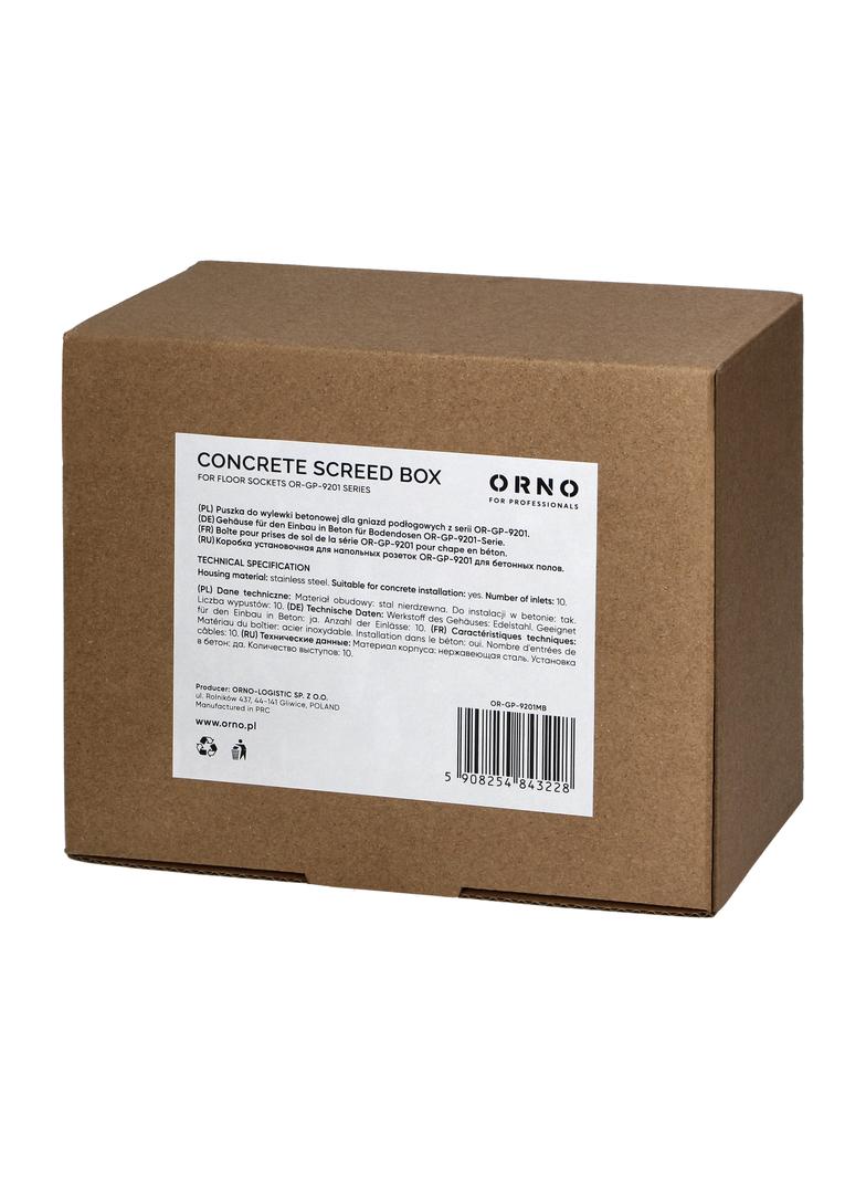 Puszka do gniazd podłogowych OR-GP-9201 do podłóg betonowych