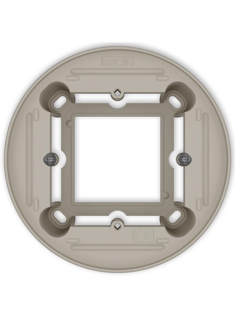 Puszka natynkowa pojedyncza okrągła ICON i MINI taupe