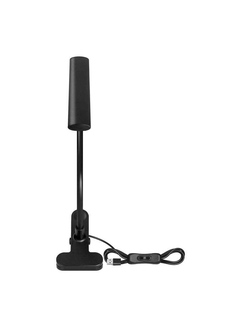 TERI II LED, lampka biurkowa z klipsem, 5W, 260lm, 4000K, czarna
