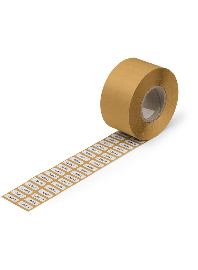 etykiety samoprzylepne z tkaniny 20 x 7 mm białe 3000 szt./rolka