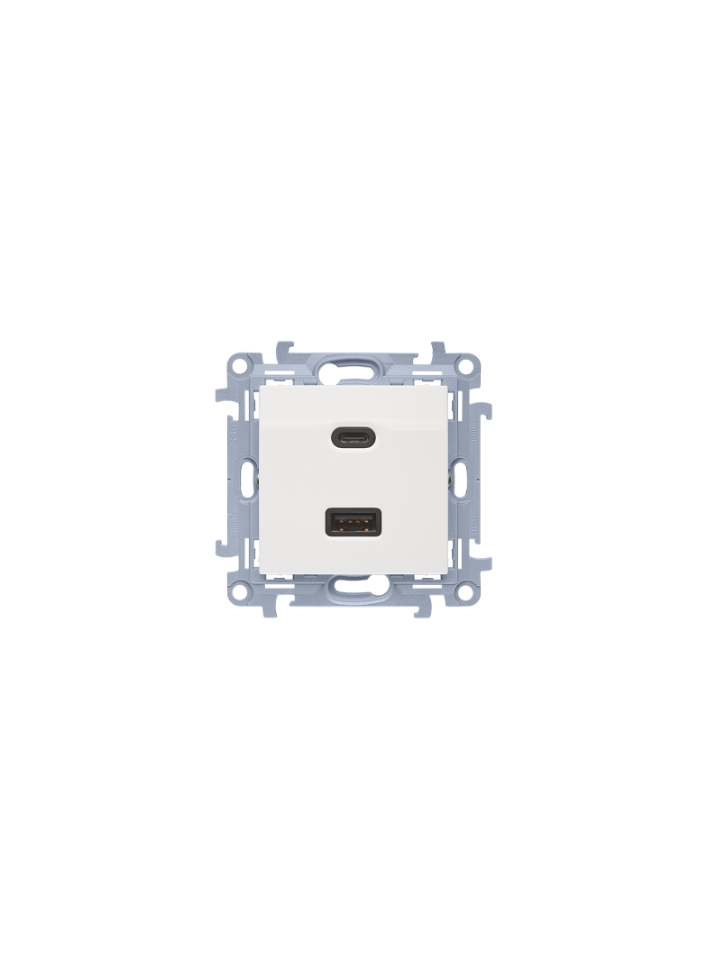 Simon 10 Ładowarka USB C+A 30 W 230V biały CEC2CAQ.01/11 KONTAKT