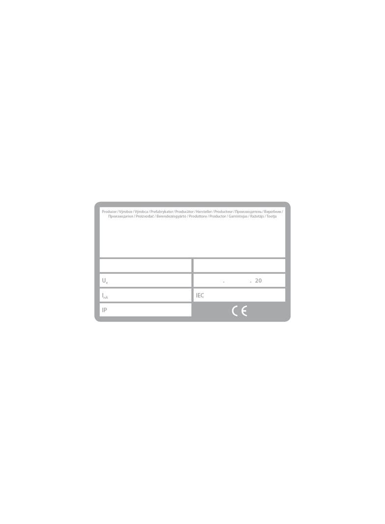 MF TL Tabliczka znamionowa do rozdzielnic samoprzylepna 107841 NOARK