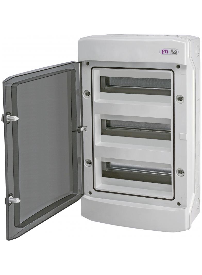 Rozdzielnica natynkowa 3x12 IP-65 drzwi transparentne ECH-36PT-s 001101080 ETI