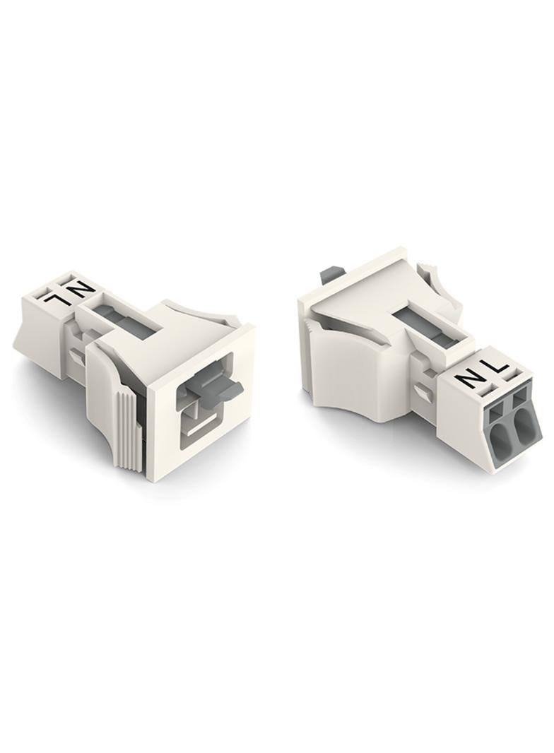WINSTA MINI wtyk 2-torowy Snap-In biały /50szt./ WAGO