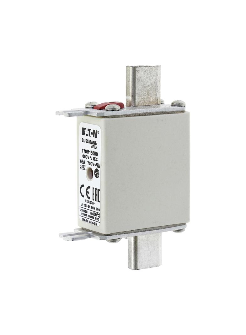 FUSE 63A 690V gR DIN 000 HSDNH Wkładka szybka 63A 690V gR DIN 000 podwójny wskaźnik 170M1565D EATON