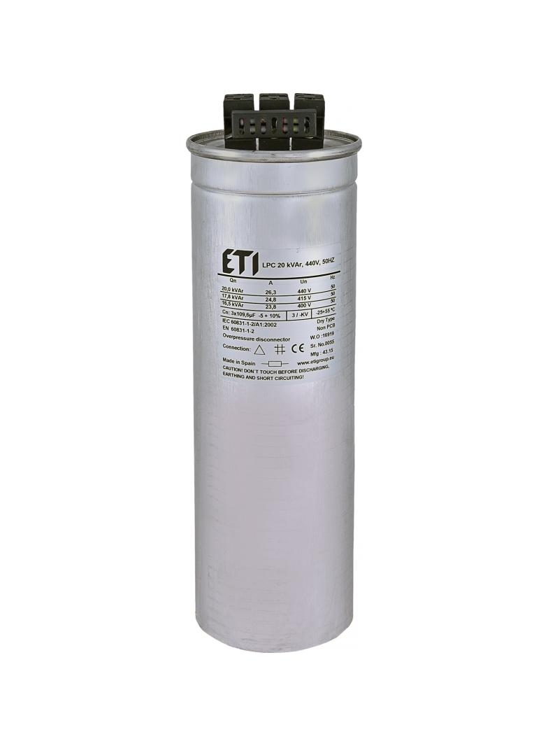 KONDENSATOR LPC 20 kVAr, 440V, 50HZ 4656763 ETI