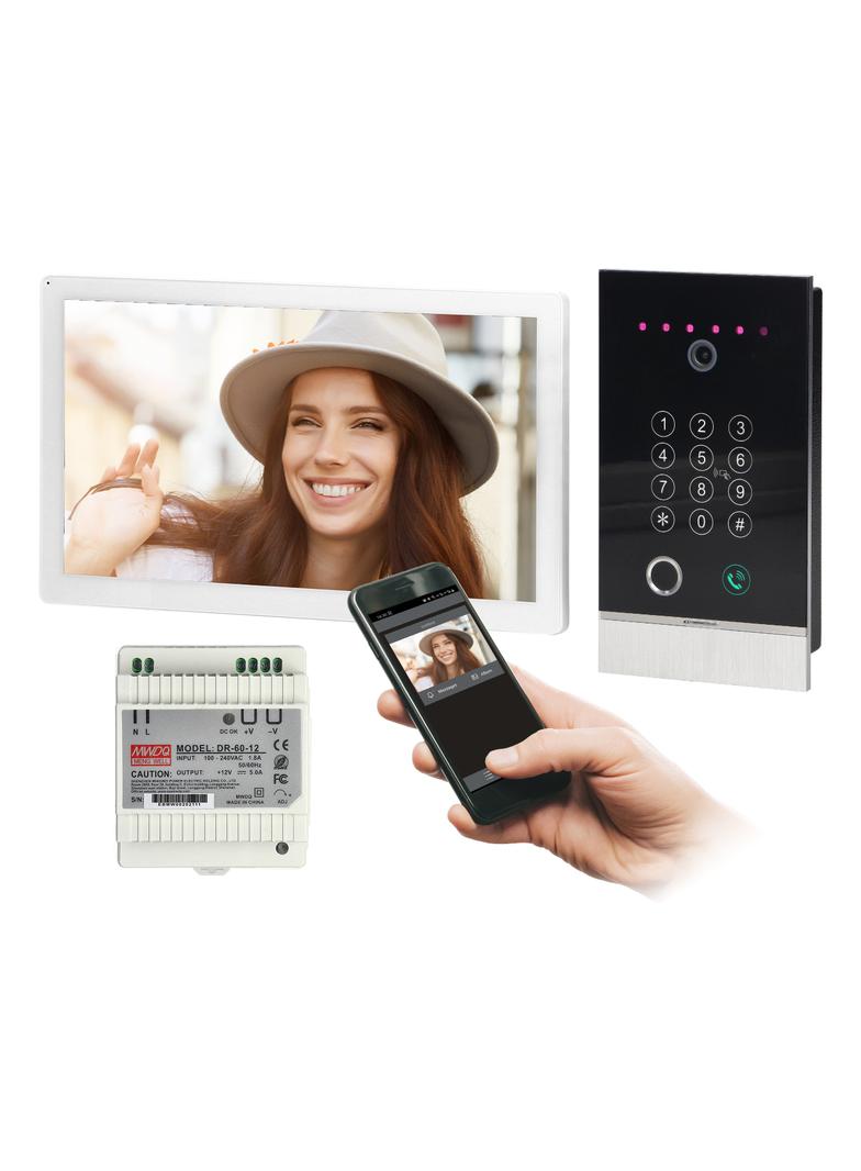 Zestaw wideodomofonowy bezsłuchawkowy monitor 10 LCD menu OSD WI-FI + APP na telefon z gniazde OR-VI