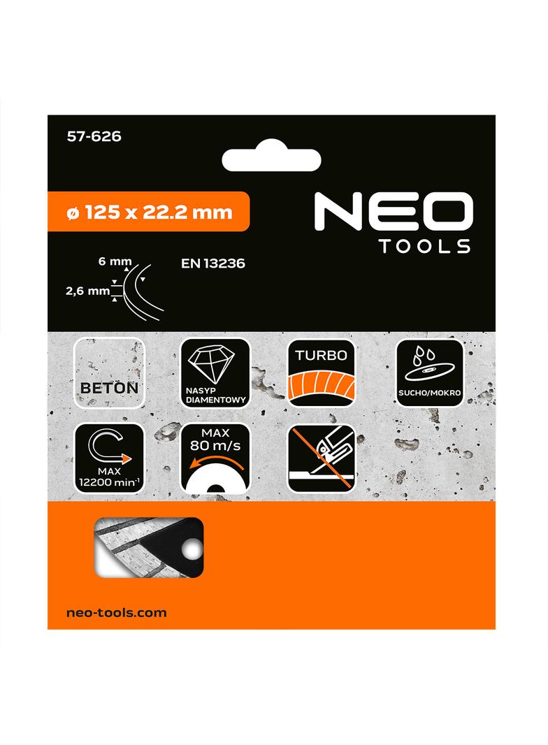 Tarcza diamentowa 125 x 22.2 mm, turbo