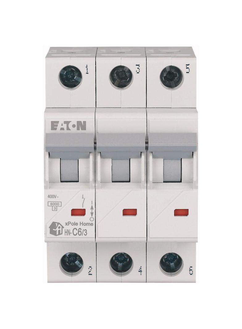 HN-C6/3 Wyłącznik nadprądowy 6kA C6A 3P 194888 EATON