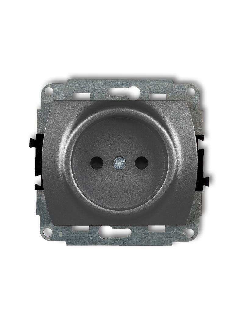 TREND Mechanizm gniazda pojedynczego bez uziemienia 2P (przesłony torów prądowych) grafitowy
