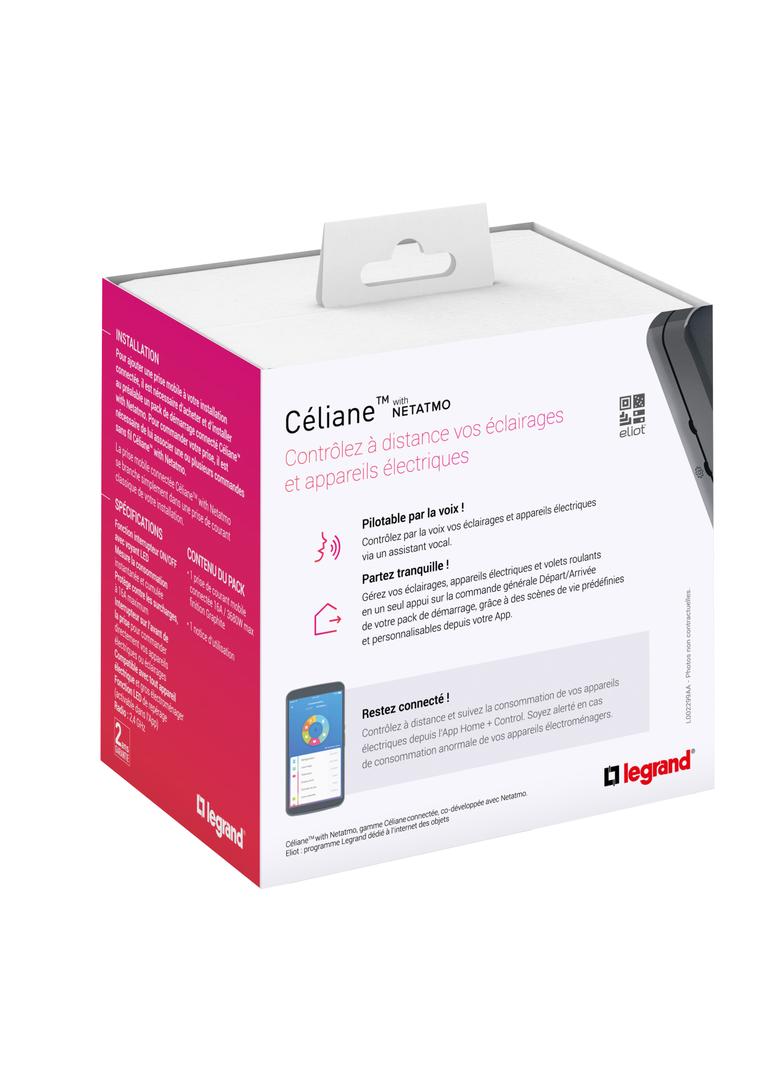 Netatmo - gniazdo mobile connected 16A - czarne, Legrand