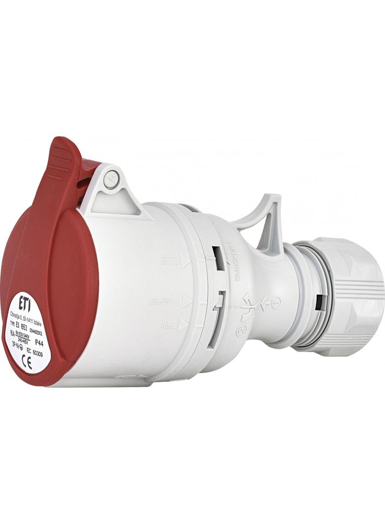 16A, 400V, 3P+N+PE, Gniazdo przenośne IP44