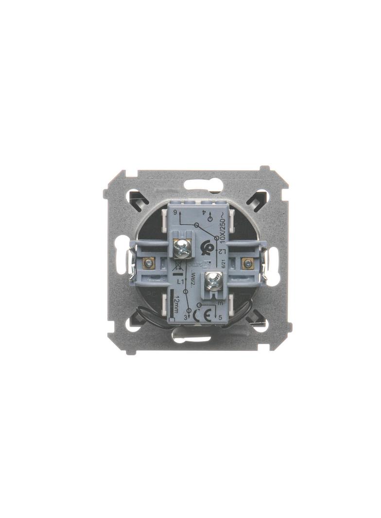 Simon 54 Łącznik schodowy podwójny z podświetleniem bez piktogramu 10A 250V zaciski śrubowe antracyt DW6/2L.01/X/48 KONTAKT