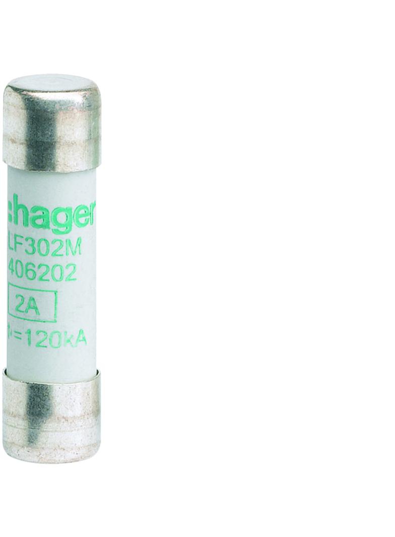 Wkładka bezpiecznikowa cylindryczna CH-10 10x38mm aM 2A 500VAC LF302M HAGER