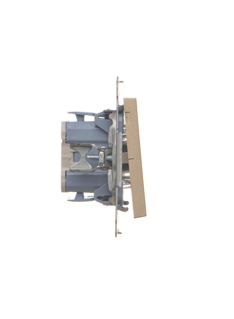 Simon 55 Przycisk zwierny pojedynczy zwierny z podświetleniem LED szybkozłączka Szampański mat