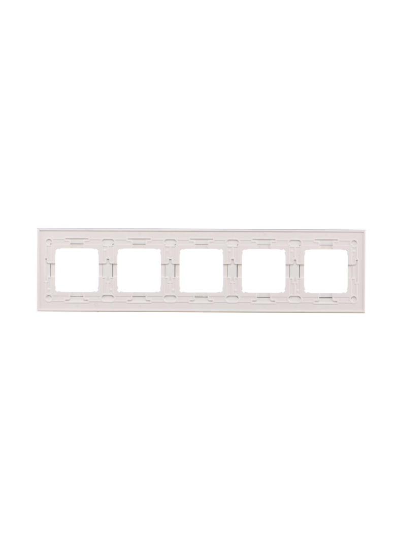 Simon 54 NATURE WMDZ-0150xS-069 Ramka 5-krotna Nature-Szkło, SREBRNA PERŁA, IP20/IP44. (IP44-należy DRN5/69 KONTAKT