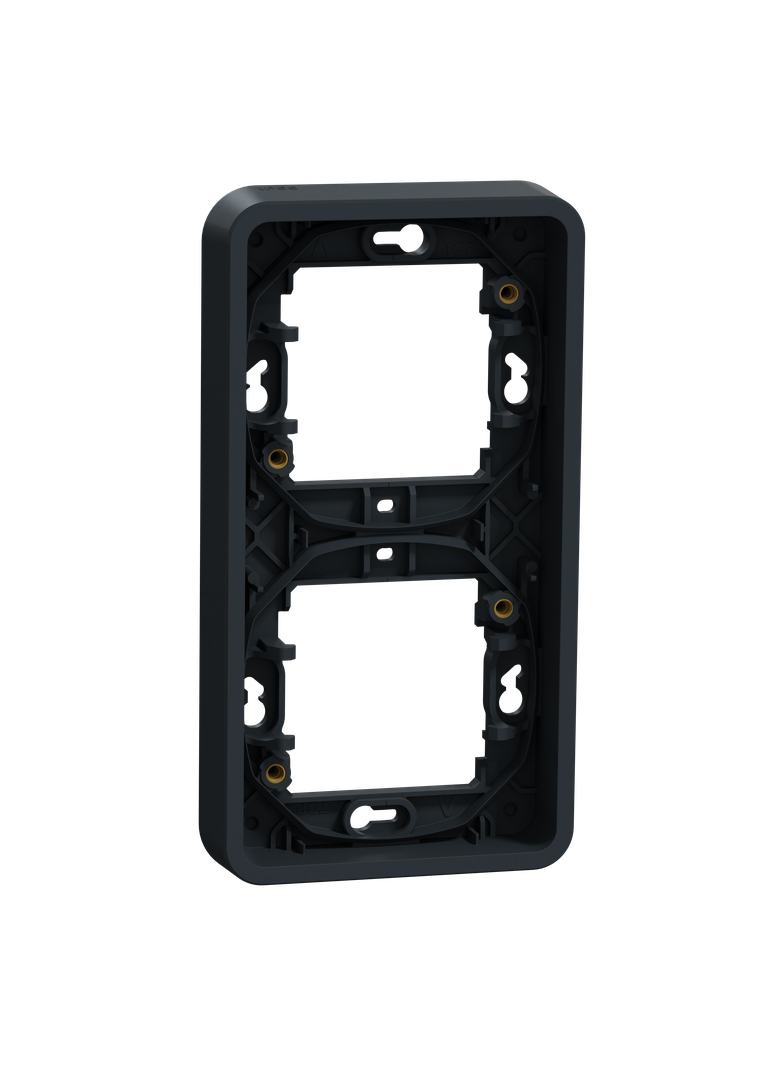 Mureva, podstawa podtynkowa podwójna pionowa, antracyt