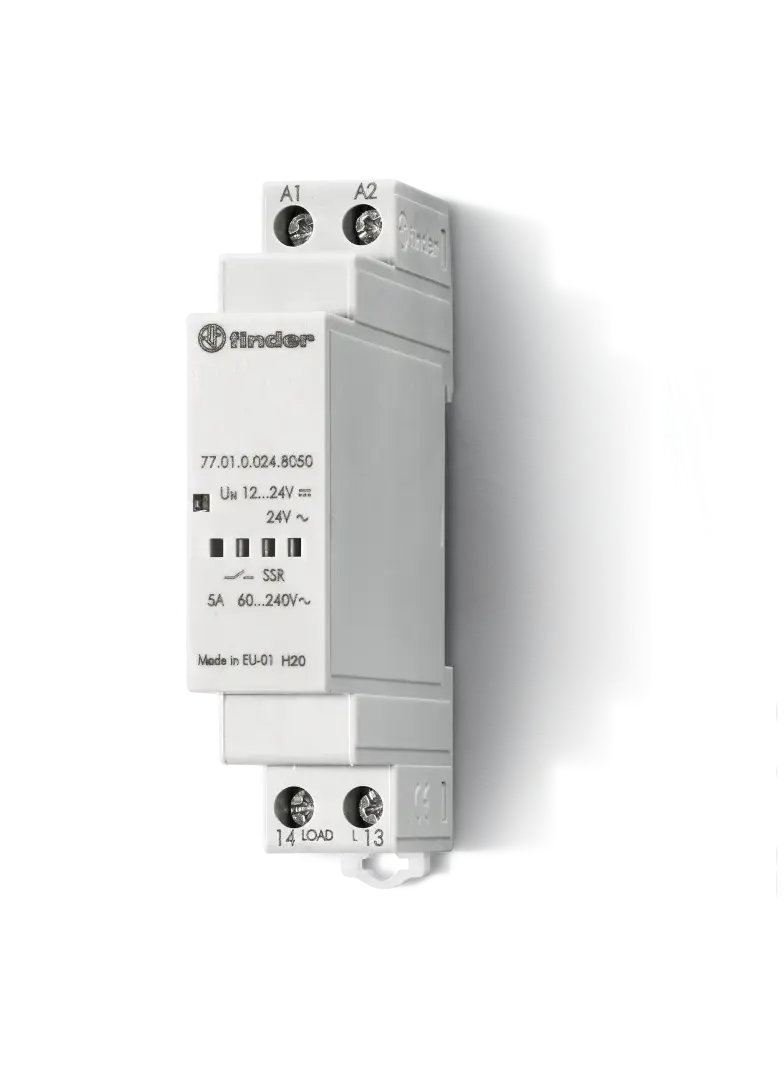 Przekaźnik modułowy półprzewodnikowy 1 Z; 5A; sterowanie 230V AC; wyjście 230V AC; załączanie natych