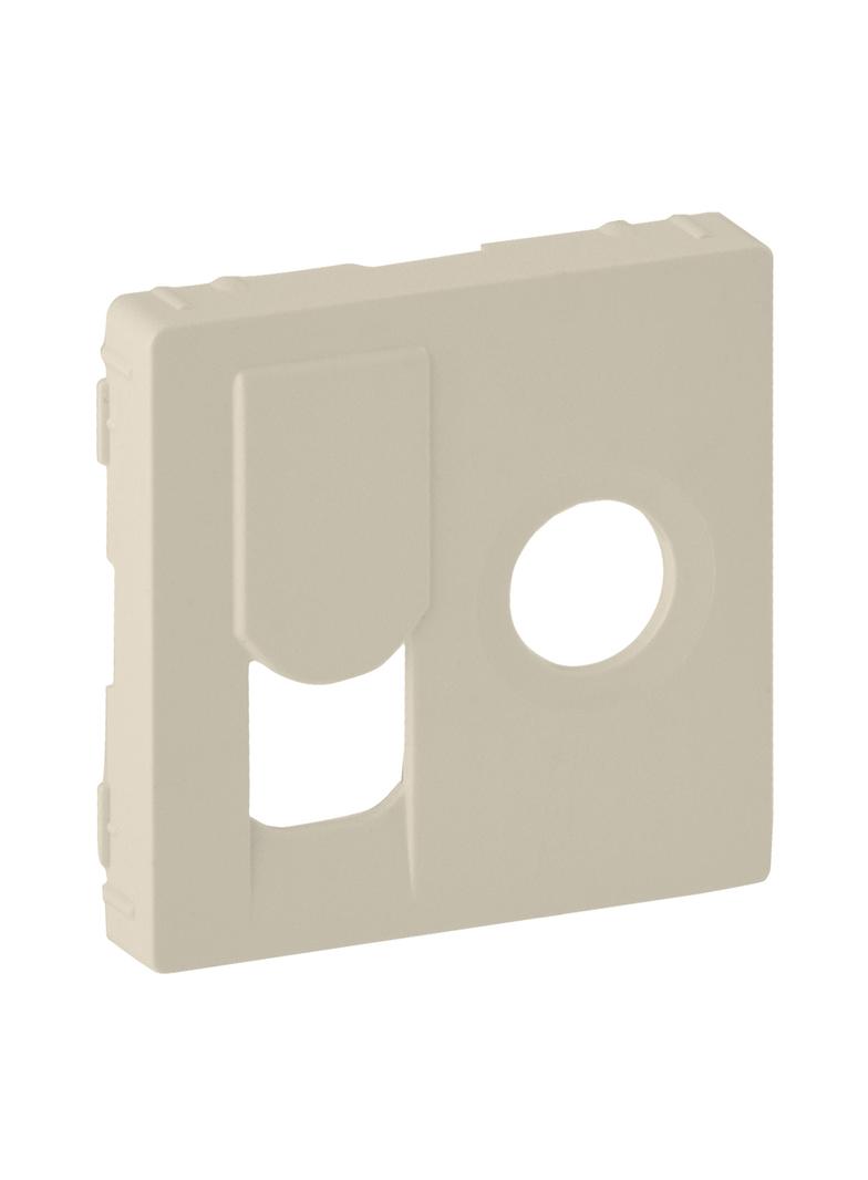 VALENA LIFE PLAKIETKA GNIAZDA MĘSKIEGO TV + RJ45 KREMOWA, Legrand