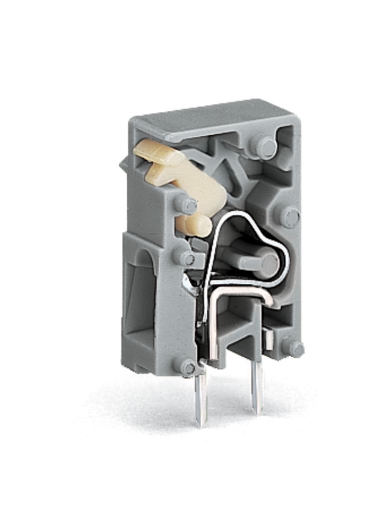 złączka przepustowa do p.drukowanych szara raster 5 mm