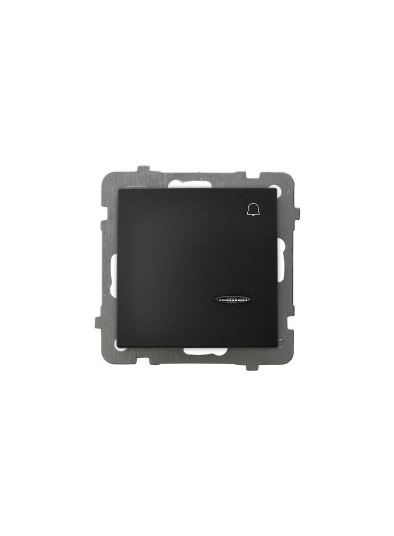 AS Łącznik zwierny  dzwonek  z podświetleniem niebieskim - kolor czarny metalik